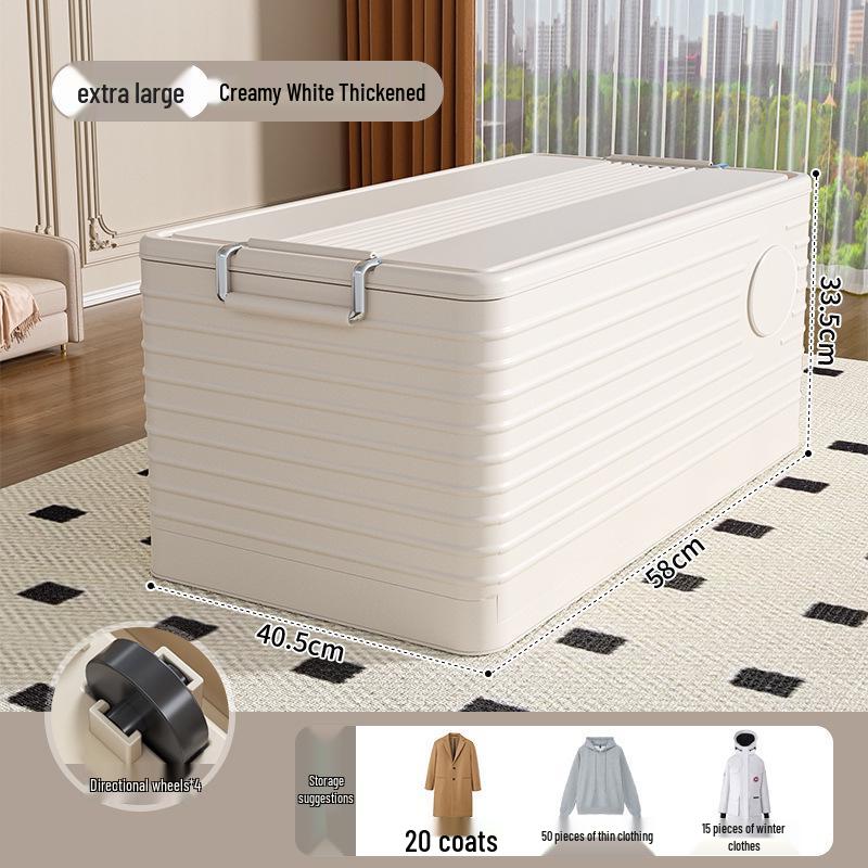 Große faltbare Aufbewahrungsbox mit Rädern - Verdickter Kunststoff für Spielzeug & Kleidung, Kostenloser Versand