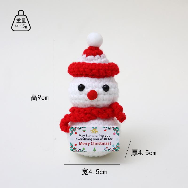 Knitted Doll Christmas Decoration Ornament Reindeer Snowman Santa Claus Handmade Woolen Christmas Ornaments Navidad Natal Gift
