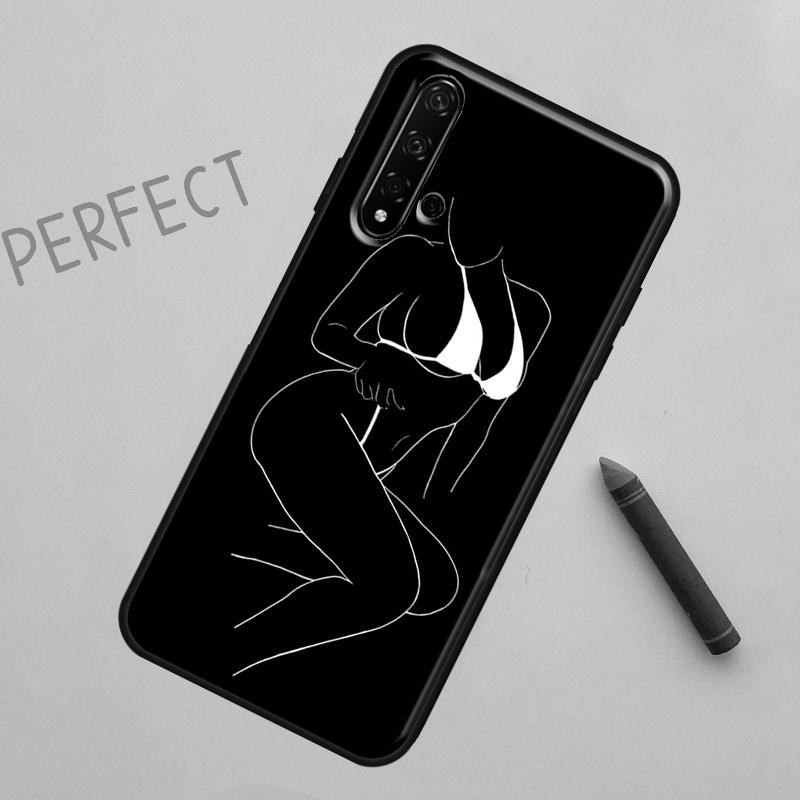 Sexy Nude Women Art For Huawei Nova 8i 12i 11i 12s Y73 Y72 Y61 Y91 Y90 Y70 Y60 9 10 SE P30 P40 Lite P60 Pro Case