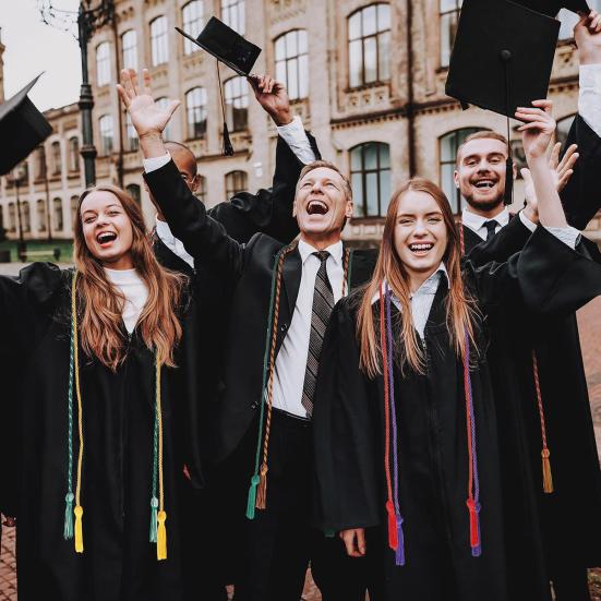 2026 Graduation Cord 5.6Ft Long Braided Cord Double Tassel Graduation Gown Cord for Graduation Ceremony Bachelor Master Doctoral