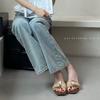 Fashion Square Headed Casual Slippers for Women 2025 Summer New Versatile Comfortable Outdoor Beach Shoes Fashion Elegant Design Sandals