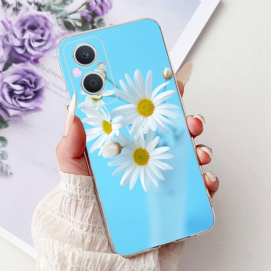 For OPPO Reno7 Z 5G / Reno8 Z 5G Elegant Floral Butterfly Phone Case For Oppo Reno 7Z 8Z 5G Soft Silicone TPU Cases