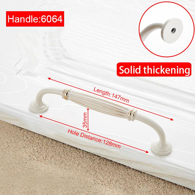 NAIERDI Ivory White Cabinet Handles Zinc Aolly Kitchen Cupboard Door Pulls Drawer Knobs European Fashion Furniture Handle