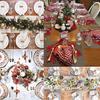 1-40PCS Christmas Restaurant Table Decor Durable Metal Holiday Accessories with Merry Christmas Design for Home Christmas Decor