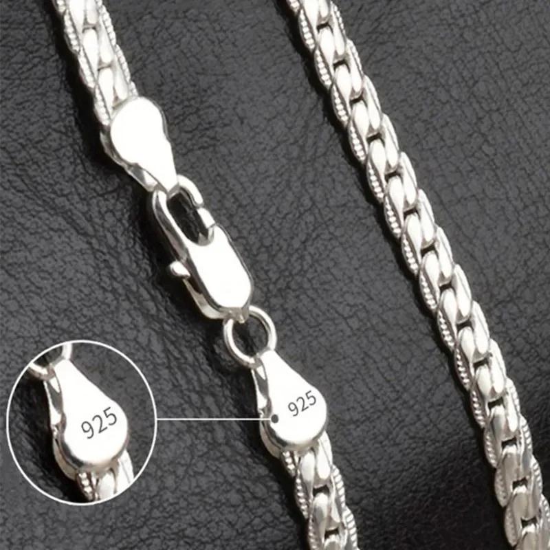 

20-60cm 925 Silver Luxury Design Noble Necklace Chain For Woman Men Fashion Wedding Engagement Jewelry Gifts 40cm 16inches