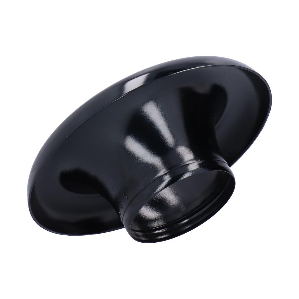 4in Cold Air Intake Turbo Horn Velocity Stack Adapter Decoration CNC Aluminum Car AccessoryBlack