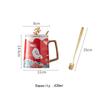 430ml Chinese Style Rabbit Coffee Cup With Gift Box Ceramics Animals Mug with Spoon And Lid Anniversary Christmas Birthday Gift
