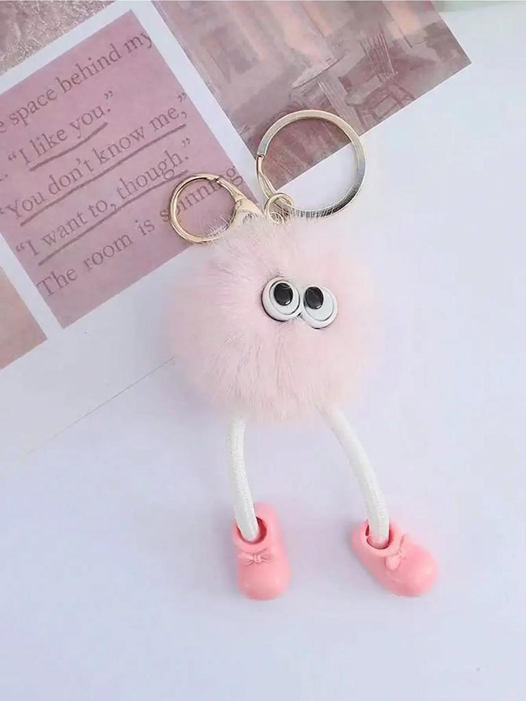 Cute Plush Keychain for Bags Backpacks Fluffy Kawaii Bag Charm Pendant Y2K Coquette Gift for Women Girls Thanksgiving Christmas