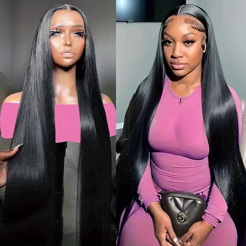 European and American front lace wig, black women's medium length, fluffy natural fashion daily full hair cover