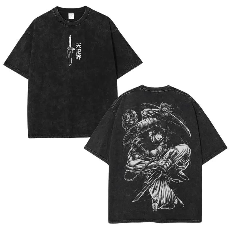 Katsuki Bakugou Graphic T-shirt My Hero Academia Anime Washed Oversized T Shirt Men Women Clothing Pure Cotton Short Sleeve Tees