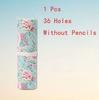 12/24/36/48/72 Hole Colorful Cloth Pencil Case Stationery Pencil Storage Bag Pencil roll School Student Supplies Paint Brush Bag