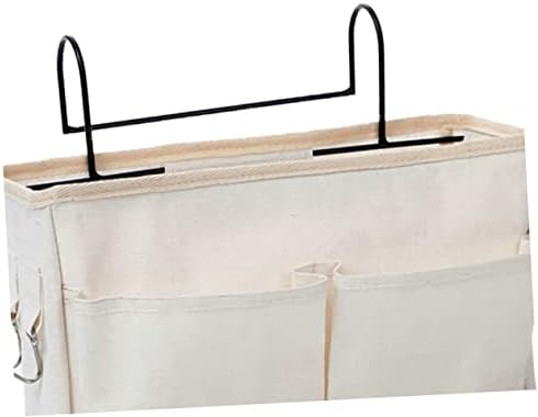 Amosfun Over The Door Hanging Storage Organizer Bag, Wall Mounted Multi-Purpose Hanging Organizer for Bedroom Kitchen Living Room, White