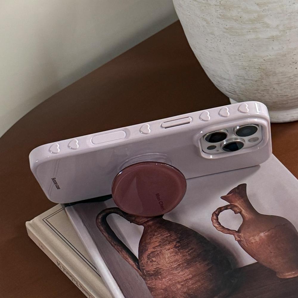 Amethyst Bracket Apple 16 Mobile Phone Case Iphone17promax Suitable for 12 Retro Simple 15 All-inclusive High-quality Mobile Phone Case