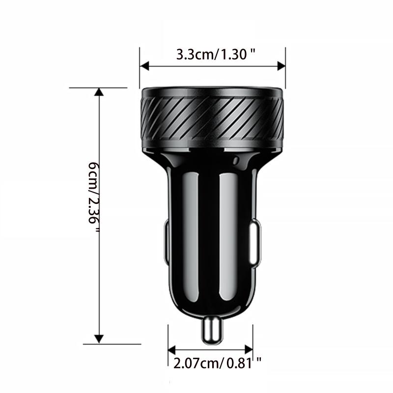 Universal QC3.0 USB Dual Port USB C Type C PD Car Adapter Fast Car Charger with for Touch Power Switch LED Backlight