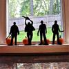 Set Of 4 Halloween Desktop Character Silhouette Ornament Decoration Skeleton Witch - RIpj