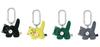 Gyunyuya Milchflaschen-Figur Maskottchen mit Karabiner Gachapon Kapselspielzeug Vollständiges Set von 4