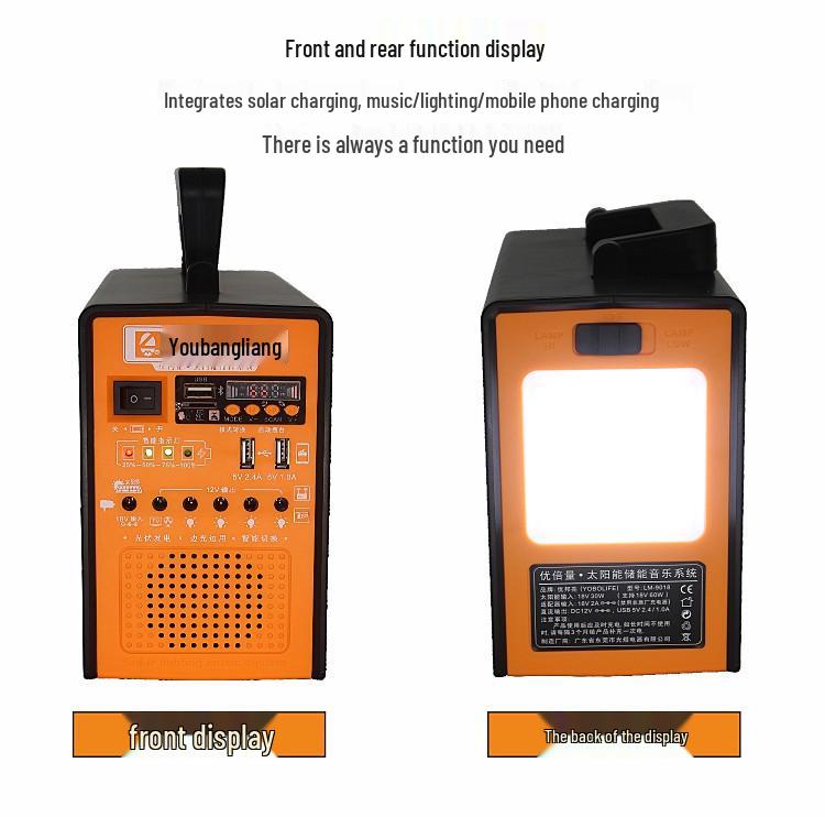 Solar Light Home System: Portable Power, Bluetooth Music, Multifunctional Lighting