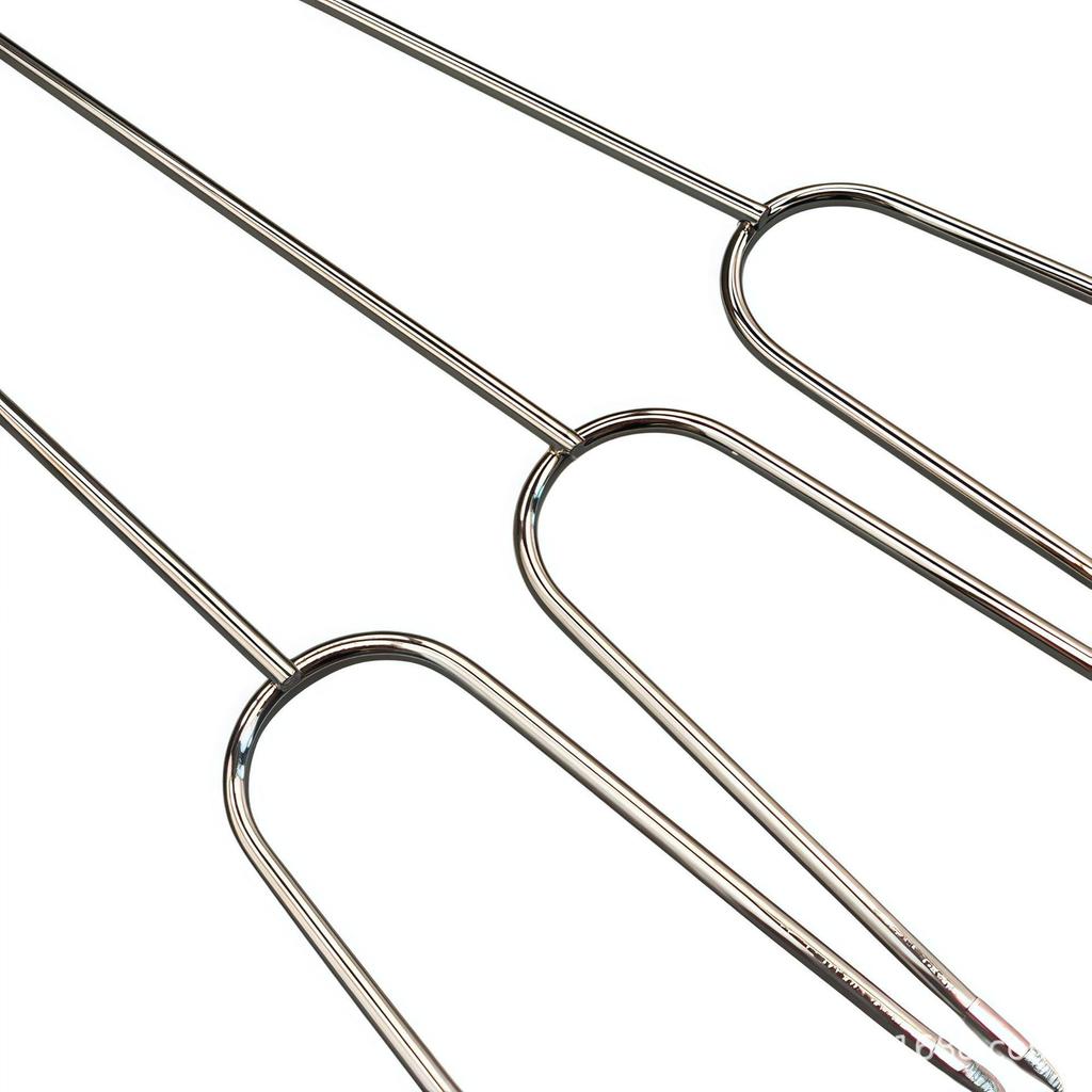 U-Shaped Anti-Scalding BBQ Fork - Portable Iron-Plated Outdoor Tool with PP Handle