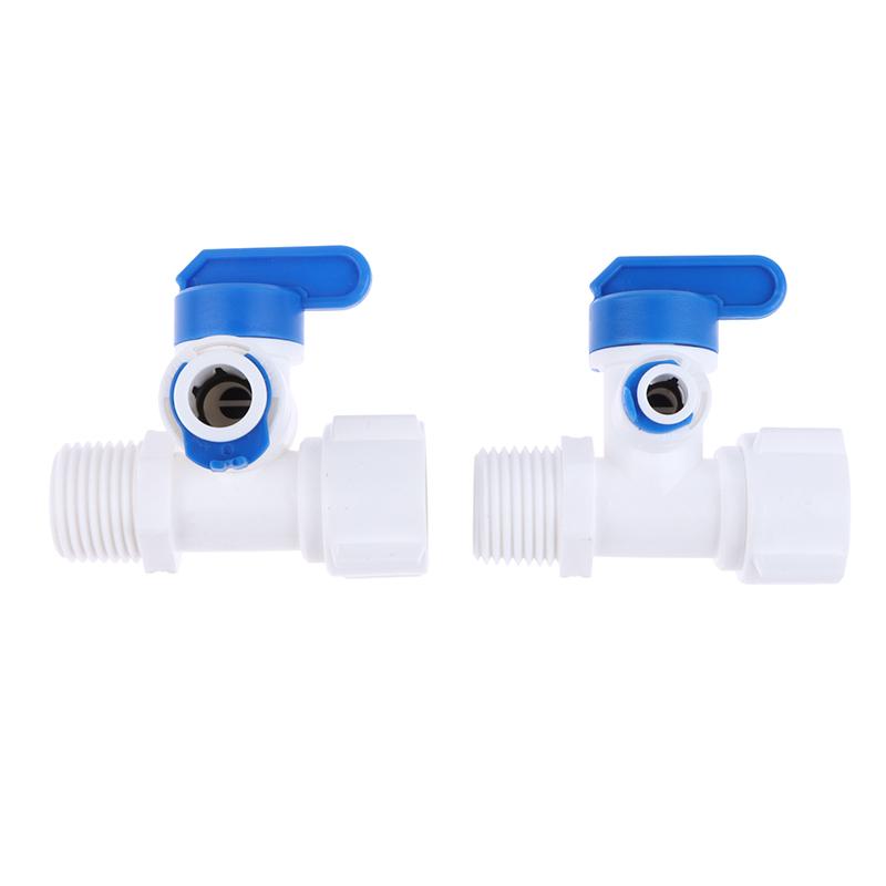 1/2 Thread To 1/4 3/8 Quick Connect Water Purifier Diverter Valve Ro Feed Ball Valve For Ro Water Filter System Home Kitchen