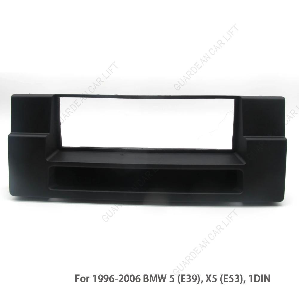 Car Radio Fascia Panel 1DIN Audio Fascia DVD Player Frame For 1996-2006 BMW 5 (E39), X5 (E53) Dash Trim Installation Kit