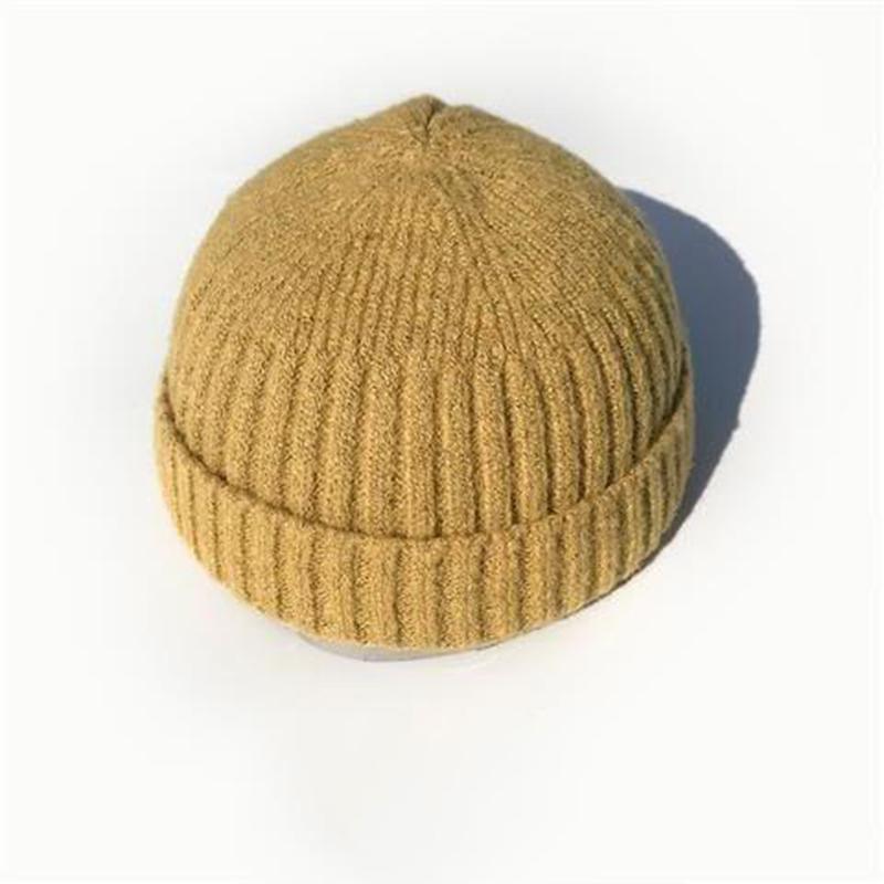 Unisex Strickmütze Vintage Hip Hop Einfarbig Gestrickte Mütze