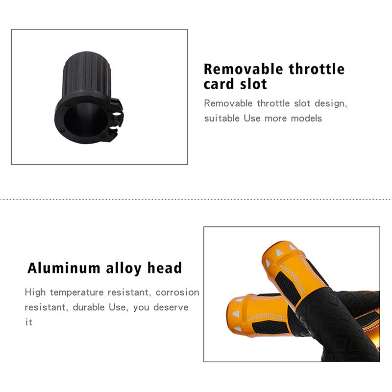 2pcs Motorcycle Electric Heated Grip Handlebar Aluminum Alloy Glod for 7/8” 22mm Handlebars Motorcycles ATV Scooters