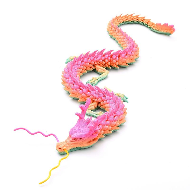 30CM 3D Printed Gem Dragon Crystal Toy Rotatable Articulated Dragon Gift For Kids With ADHD Perfect For Birthdays Gift