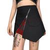 Women Gothic Punk Black Skirt Harajuku High Waist Zipper Mini Skirts Streetwear