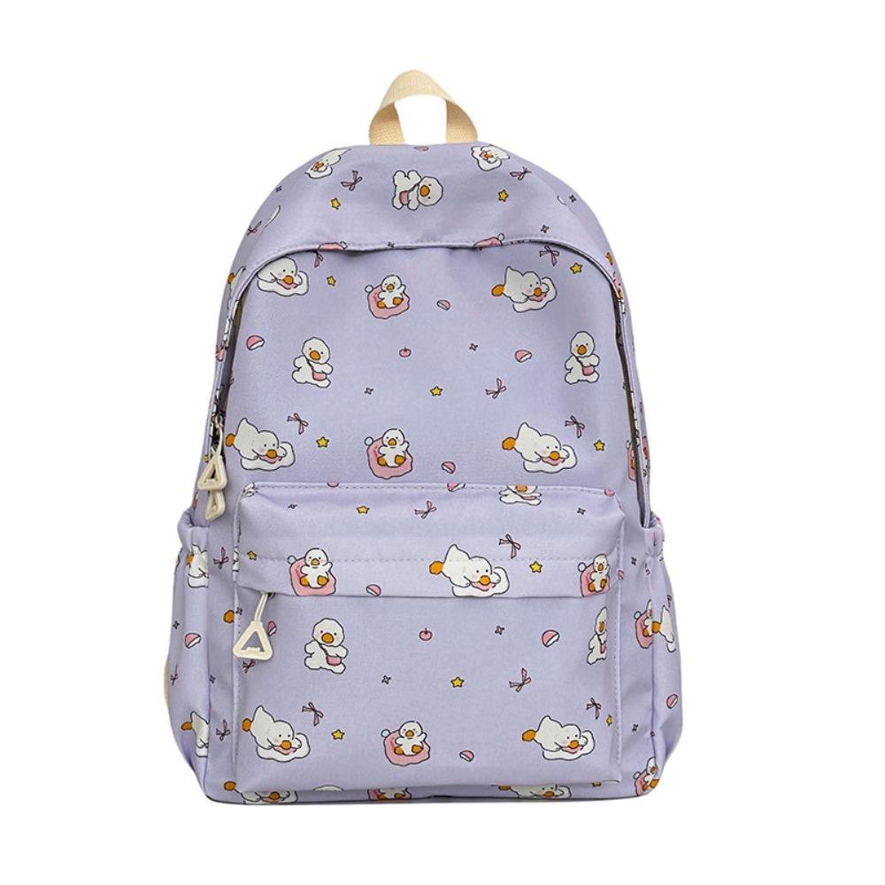 New Cartoon Capybara Backpack Elephant Nylon School Bags Large Capacity Waterproof Book Bag Teenagers