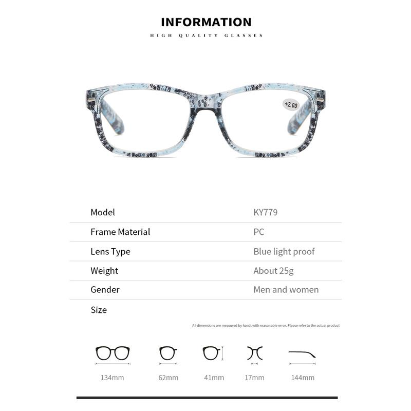 Green Flower Reading Glasses for Women Anti Blue Light Presbyopia Glasses Ultra Light Men Computer Glasses High-Definition +1.0