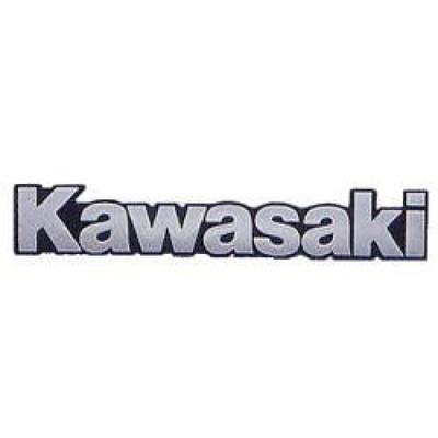 Emblema Serbatoio KAWASAKI Originale OEM, Grande, Cromato, J2012-0001