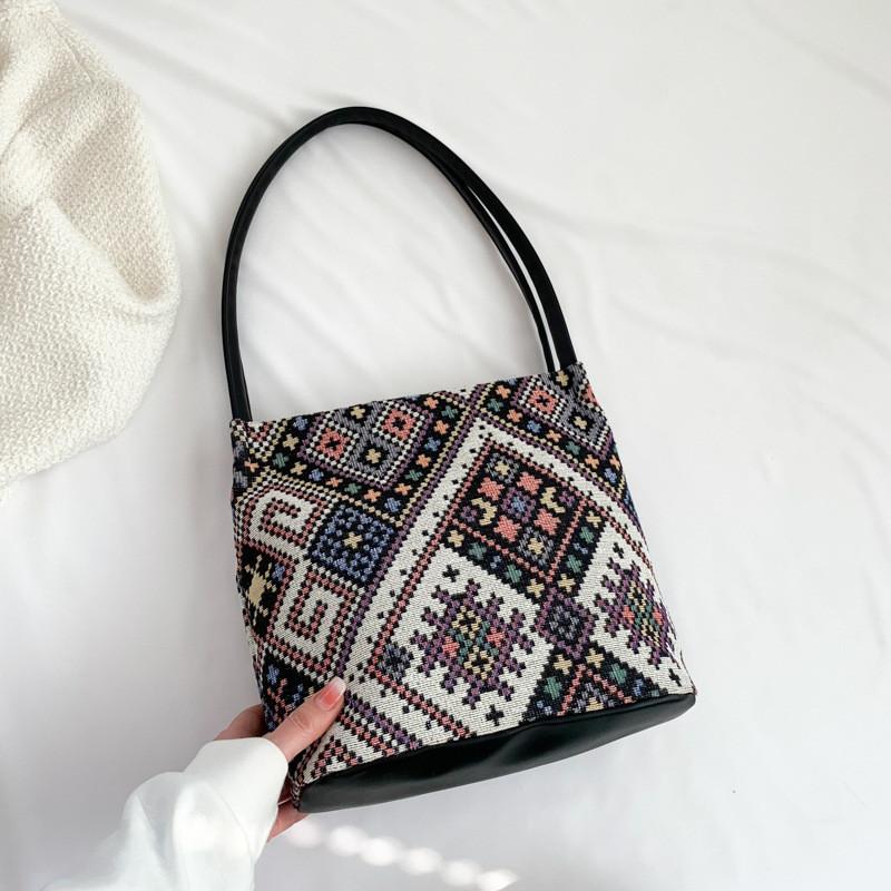 Chic Shoulder Bag For Women 2023 Summer Stylish Street Trend Canvas Tote