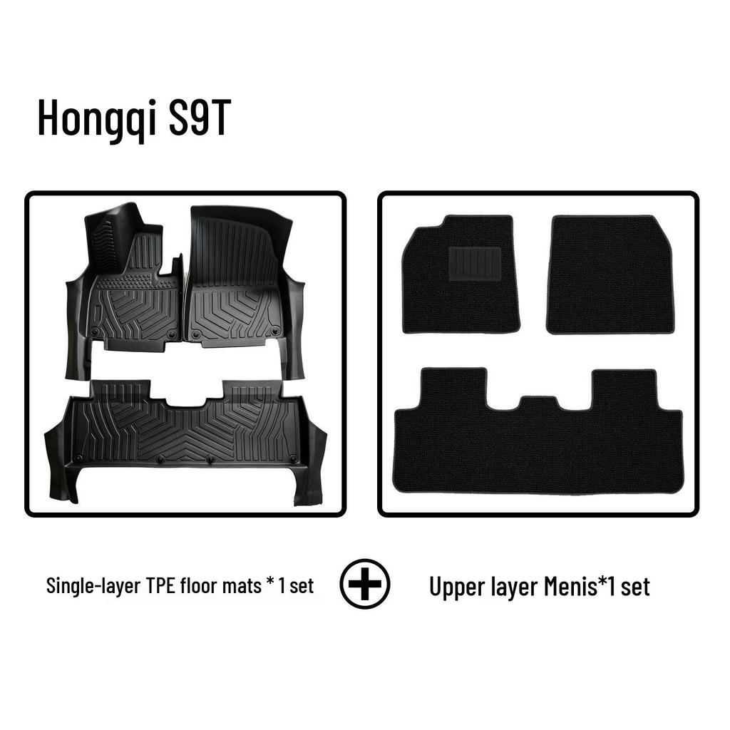 S9T Eco-Friendly TPE Car Floor Mats & Door Sill Protectors - Odorless, Dual-Layer Interior Upgrade