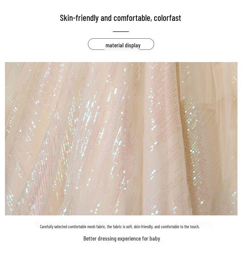 Girls' Princess Dresses: Medium/Large Fluffy Tulle Skirts for Piano Performances, Formal Gowns, and Winter Wear