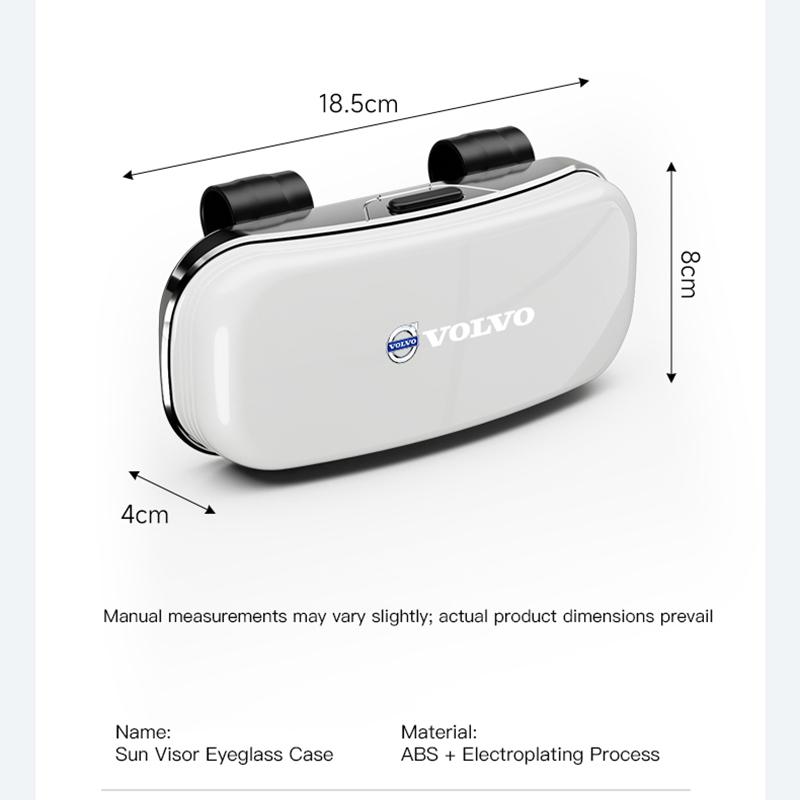 Car Visor Glasses Box Auto Sunglasses Card Storage Box For Volvo S60 C30 XC60 V50 V70 S90 XC40 S80 T6 V90 EX30 EX90 EM90 C40 S40