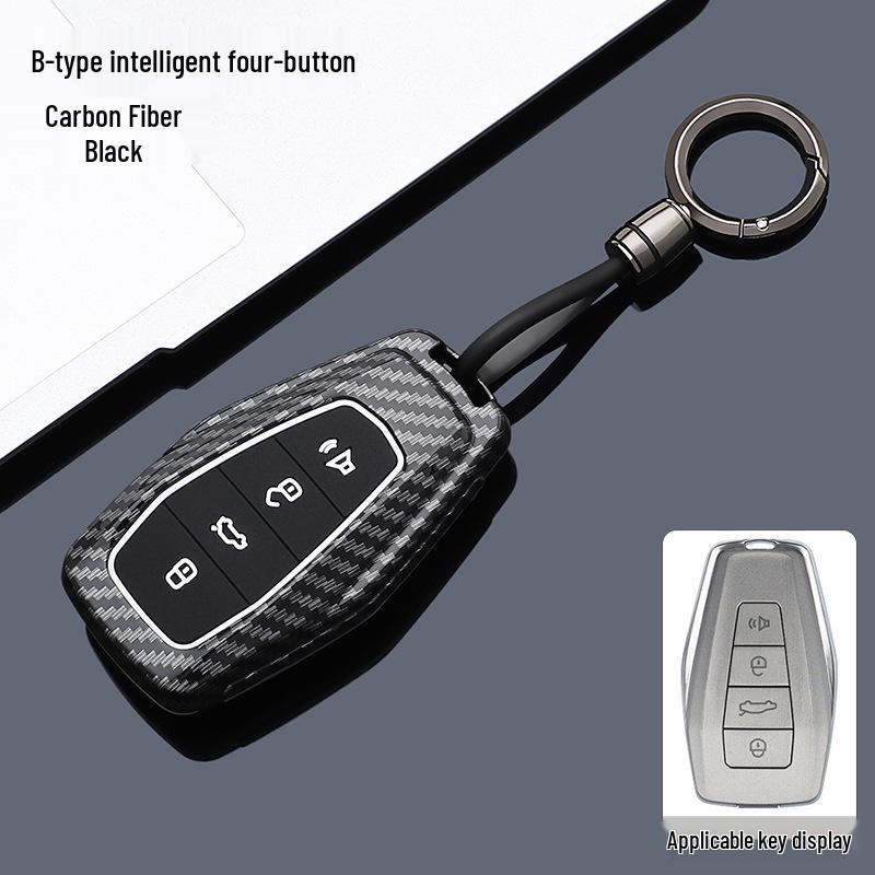Étui pour clé pour modèles Geely: Emgrand, Xingyue, Boyue, Xingrui, Bin Yue, Bin Rui, Denim Galaxy - Coque de Protection avec Boucle