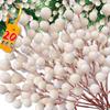 204Pcs Artificial White Berries Stems Diy Christmas Tree Berry Branch Ornament Wedding Home Party Fake Fruit Flower Decoration