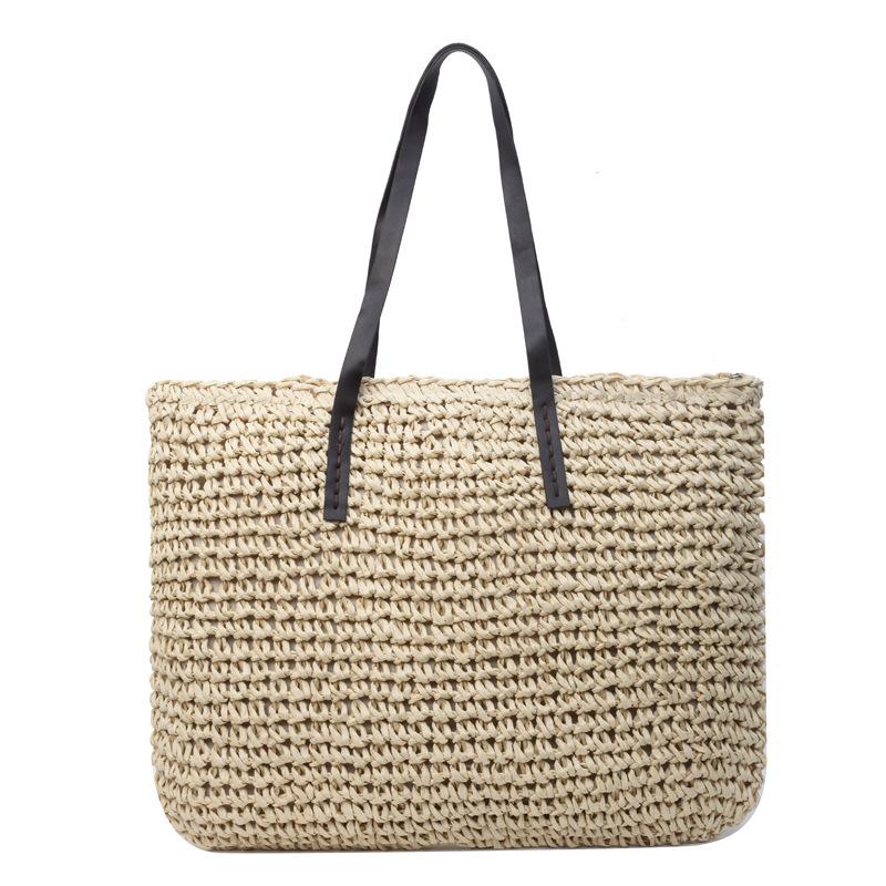 New Fashion Shoulder Big Bag Seaside Vacation Large Capacity Woven Tote Bag