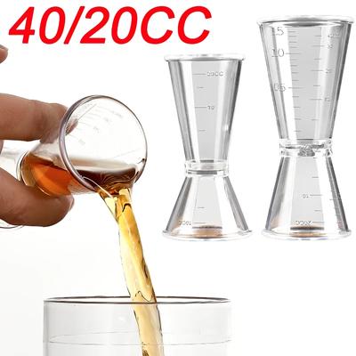 40/10CC Żywica Przezroczysty Kubek Miarowy Imprezowy Shaker do Koktajli Wina Kubek Uncjowy Miarka Jigger Kuchenne Barowe Przybory Imprezowe