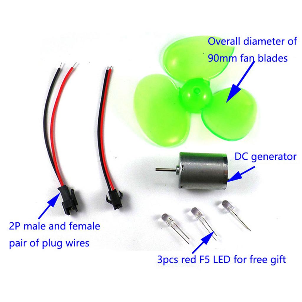 Mini Wind for Turbine Generator Model for Teaching Physical Power Generation Principle and DIY Science Education Experim