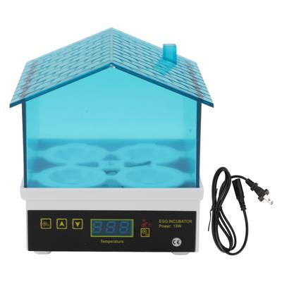 Pequena incubadora de ovos com 4 compartimentos para ovos, temperatura e umidade ajustáveis, portátil, automática, para incubação de ovos