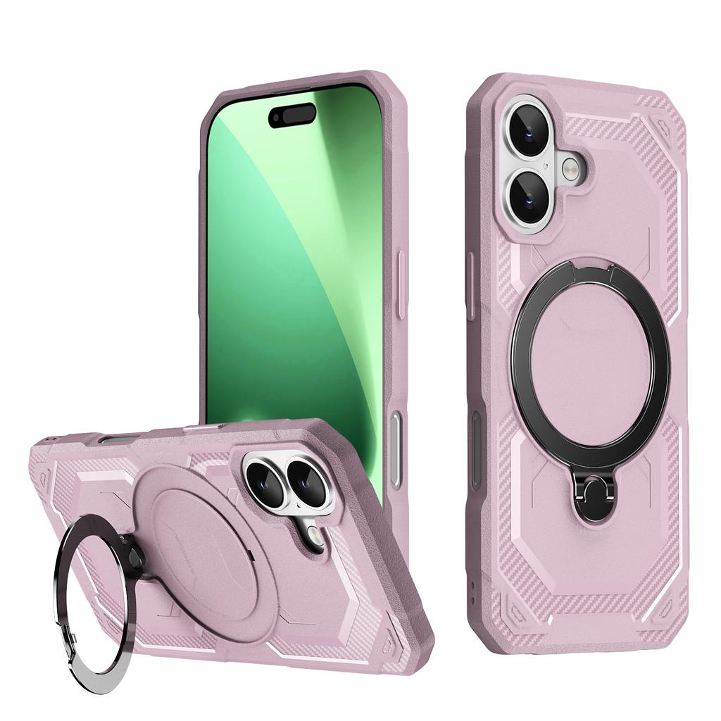 For iPhone 17 Case Compatible with MagSafe Kickstand TPU+PC Phone Cover