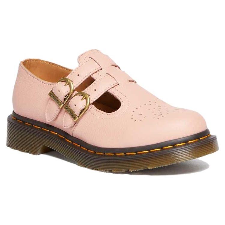 (WMNS) Dr. Martens 8065 Virginia Leather Mary Jane 'Peach Beige' Women's 30692329