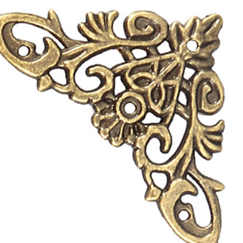 12pcs Antique Style Antique Corner Protectors Metal Edge Protector Home & Office Daily Supplies