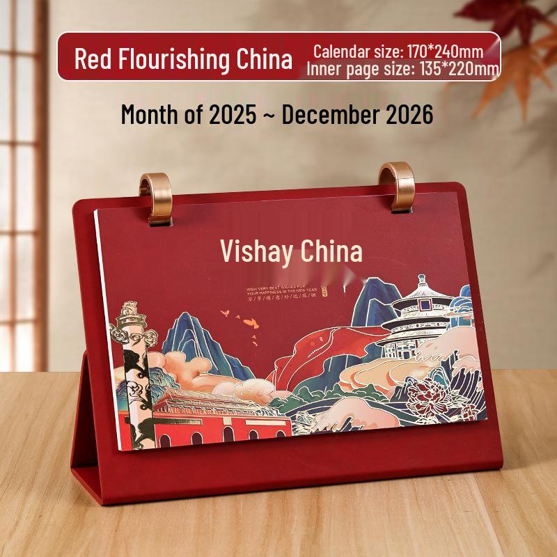 

2026 Custom Logo Leather Office Calendar Gift Set 2026