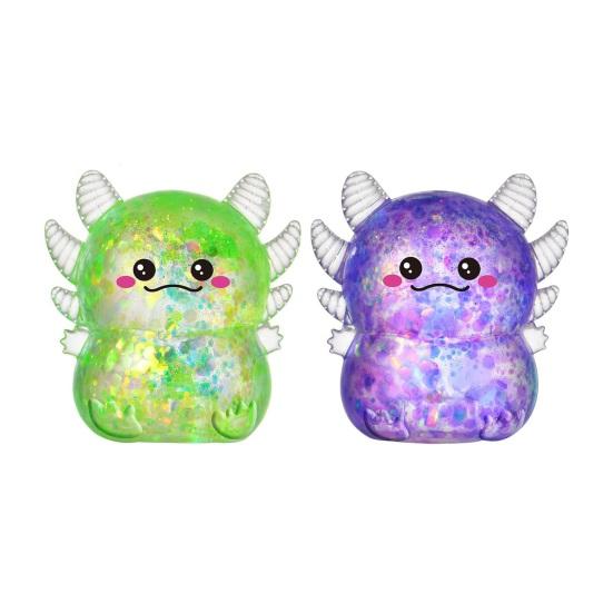 Axolotl Squeeze Toy Set, Stress Relief Toys for Adults Kids, Soft TPR Slow Rising Sensory Squeeze Balls for Anxiety Relief, Classroom Prizes Birthday