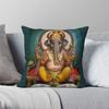 Lord Ganesha Indian Hindu Pillowcase Polyester Linen Velvet Creative Zip Decor Home Cushion Cover