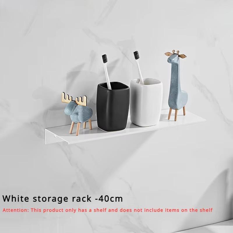 Aluminum alloy storage rack, minimalist style, no drilling, living room, kitchen, bathroom, wall mounted storage rack