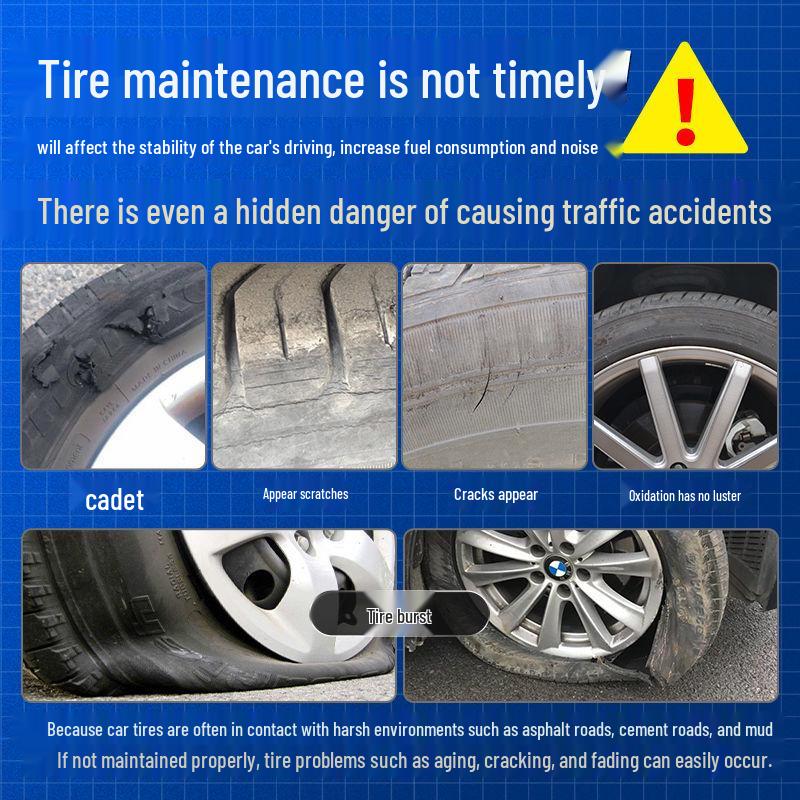 Car Tire Shine & Protect: Long-lasting Waterproof Blackening & Brightening Cream