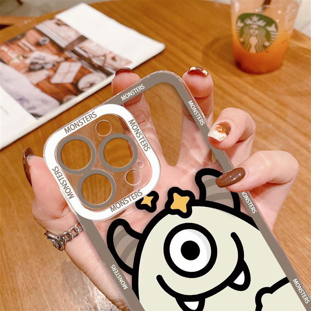 Cute Little Monster Clear Phone Case For Samsung A03S A03 A04 A05 A05S A06 A7 A11 A10S A12 A13 A14 A15 A16 NOTE 10 20 ULTRA Case